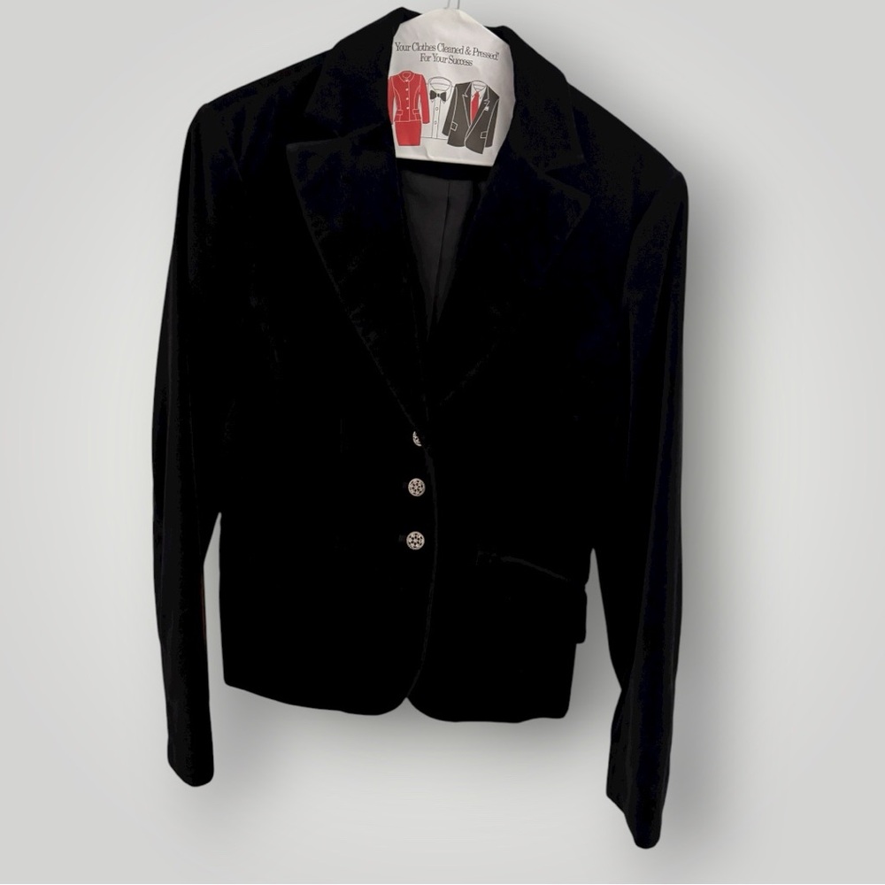🛍️SALE🛍️ George Women's Black Velvet Suit Jacket | Blazer - Picture 5 of 9